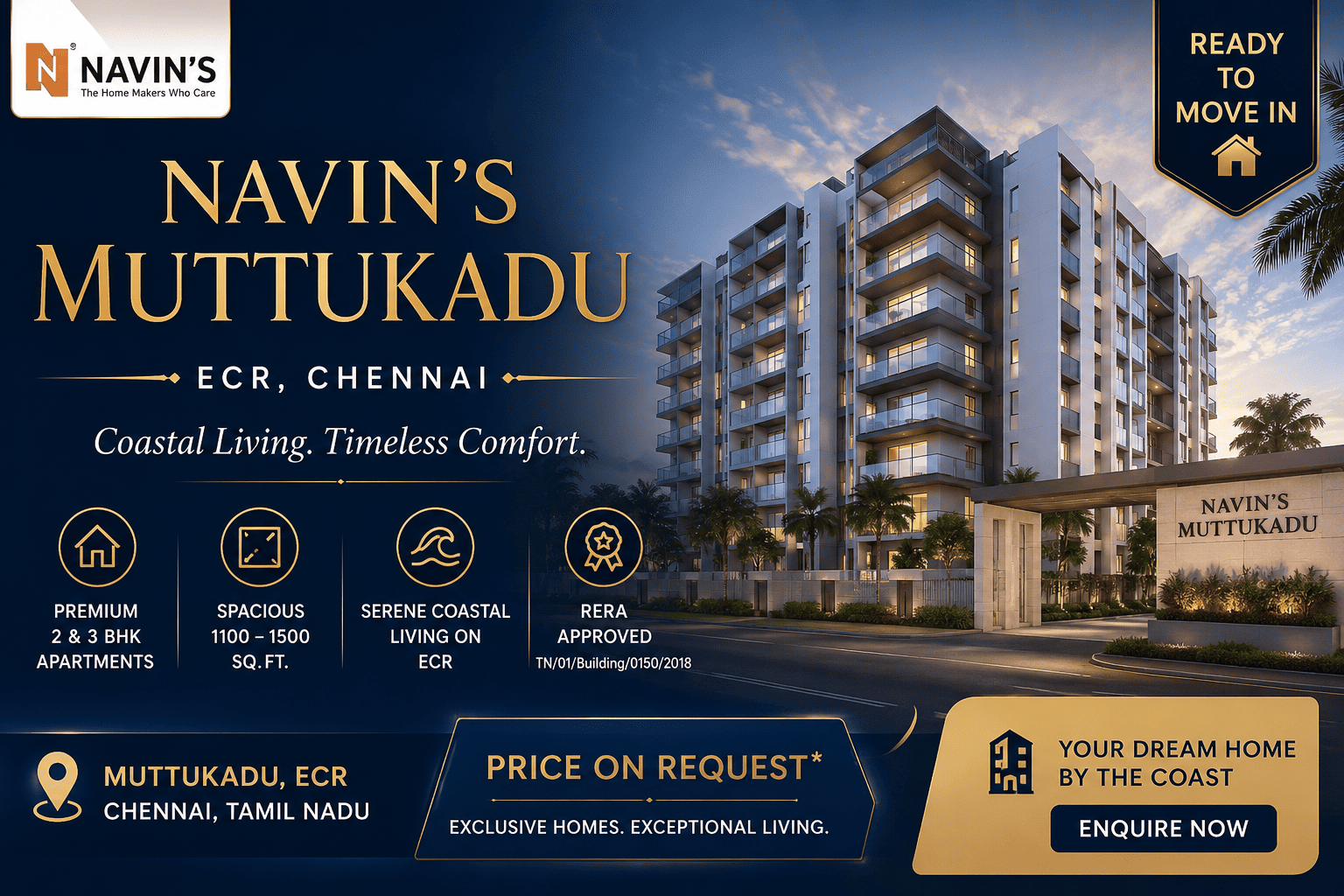 Navin's Muttukadu ECR Chennai - Premium Apartments