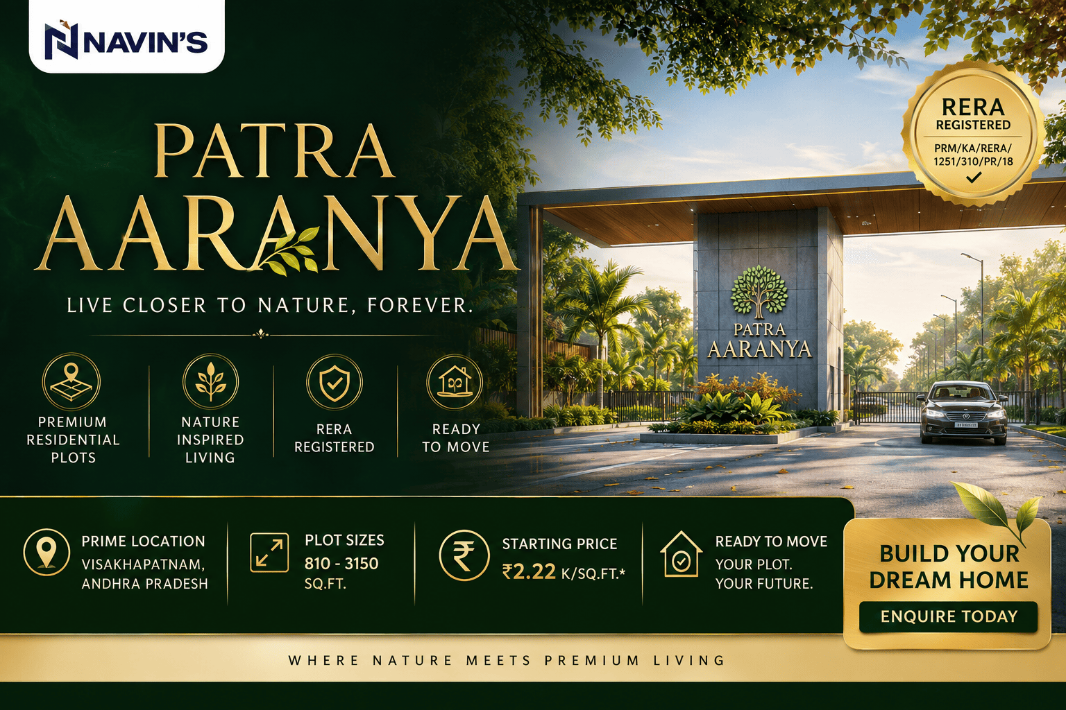 Navin's Patra Aaranya Visakapatnam - Premium Residential Plots