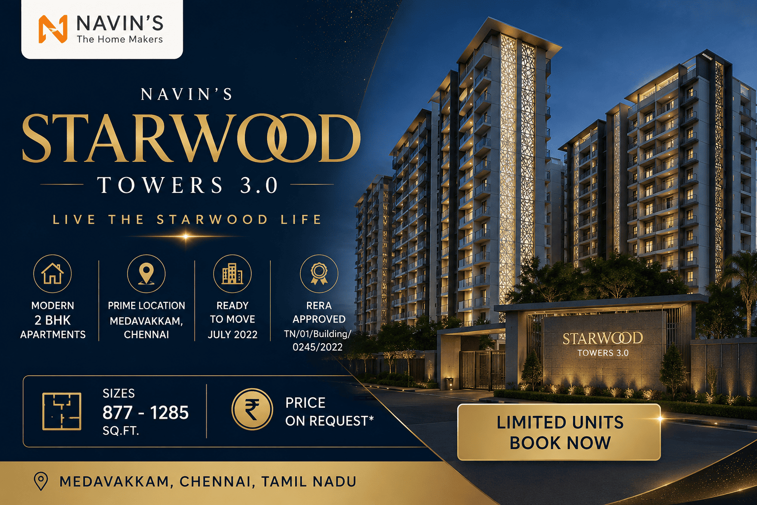 Navin's Starwood Towers 3.0 Medavakkam - Modern Apartments Chennai
